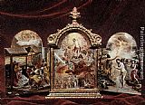 Famous Triptych Paintings - The Modena Triptych (front panels)